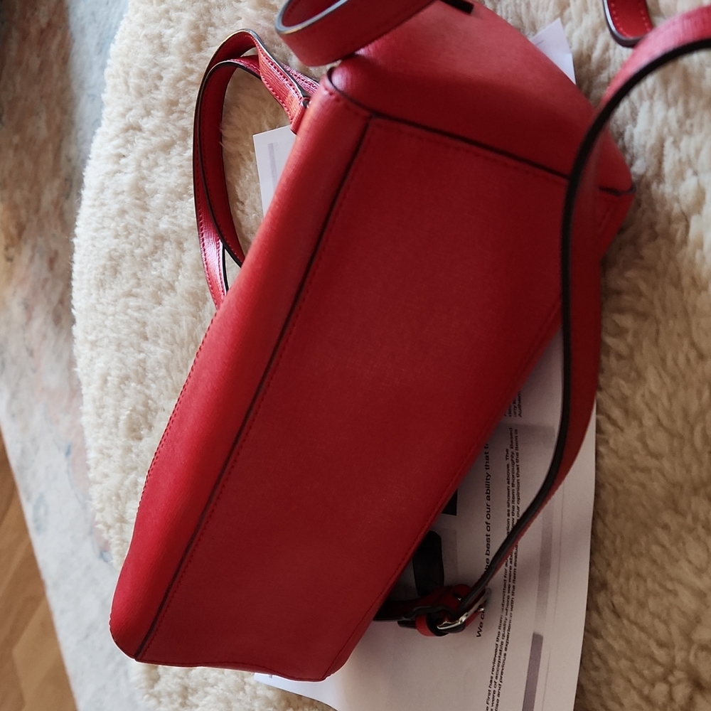 NWOT Coach Saffiano Small Red Leather Satchel/Crossbody ❤️💄 - Picture 4 of 15